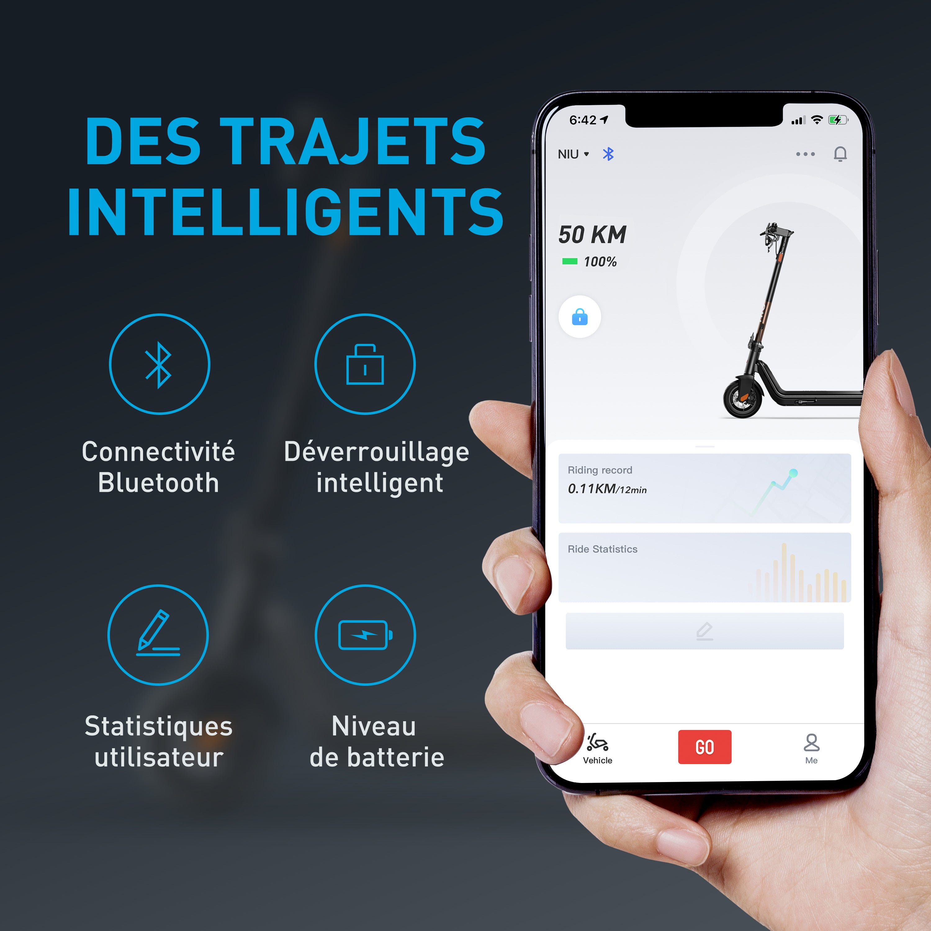 NIU KQi3 Pro Trottinette électrique | Autonomie 50km
