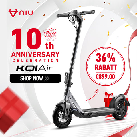 NIU KQi Air Leichter Elektrotretroller mit Kohlefaser | Reichweite 50km