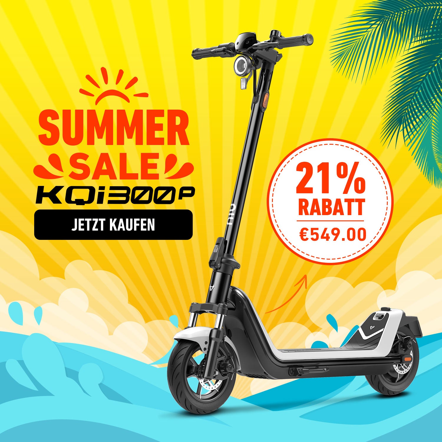 NIU KQi 300P Elektrotretroller mit Aufhängung | Reichweite 48km