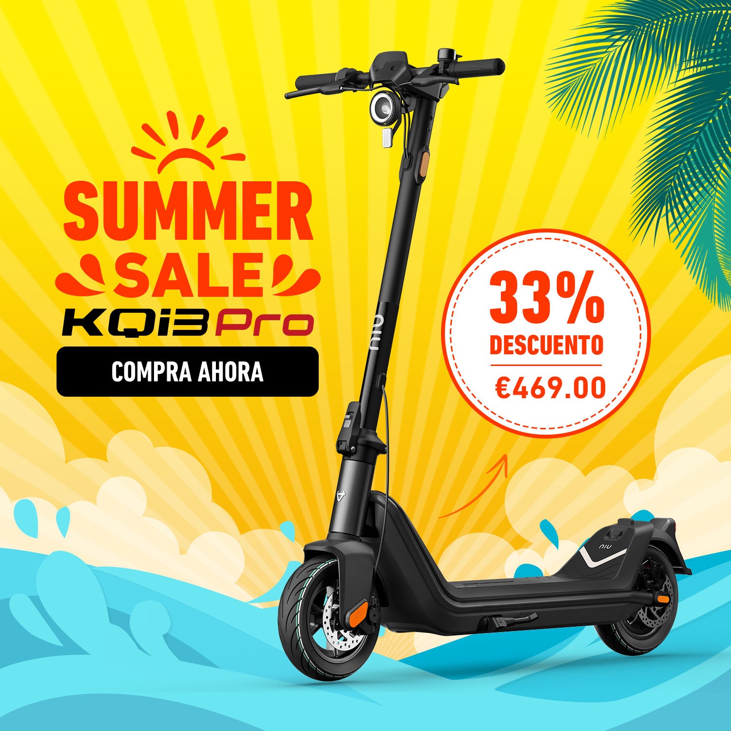 NIU KQi3 Pro Patinete Eléctrico | Autonomía 50km