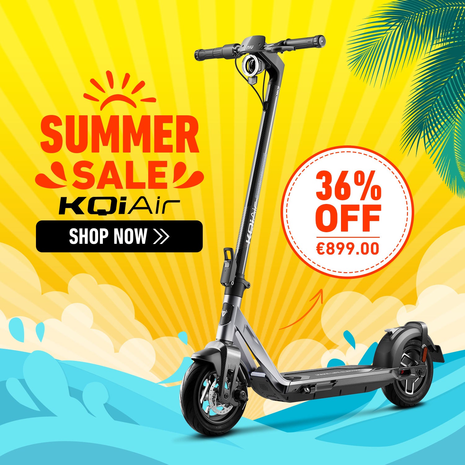 NIU KQi Air Lightweight Electric Scooter | Range 50km (EU version)