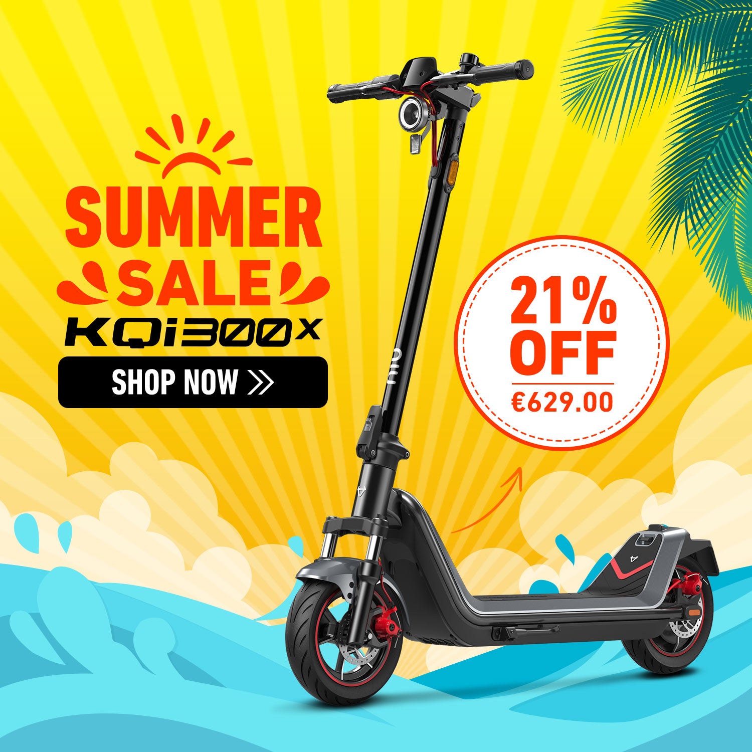 NIU KQi 300X Electric Scooter All-Terrain Suspension | Range 60km (EU version)