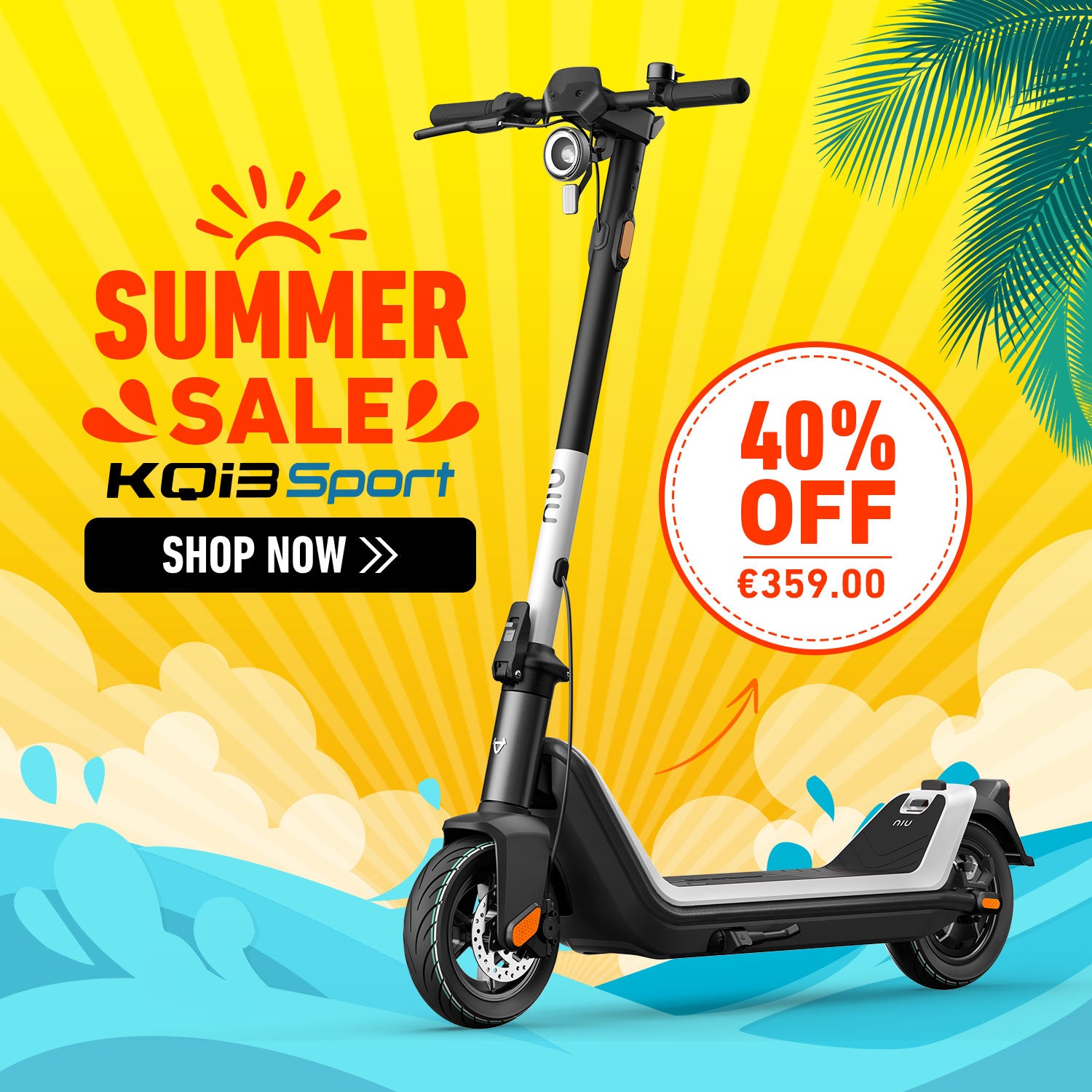 NIU KQi3 Sport Electric Scooter | Range 40km (EU version)