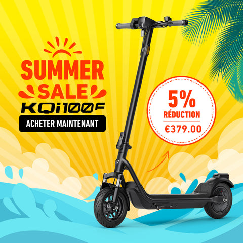 NIU KQi 100F Trottinette Électrique à Guidon Pliable avec Suspension | Autonomie 29km