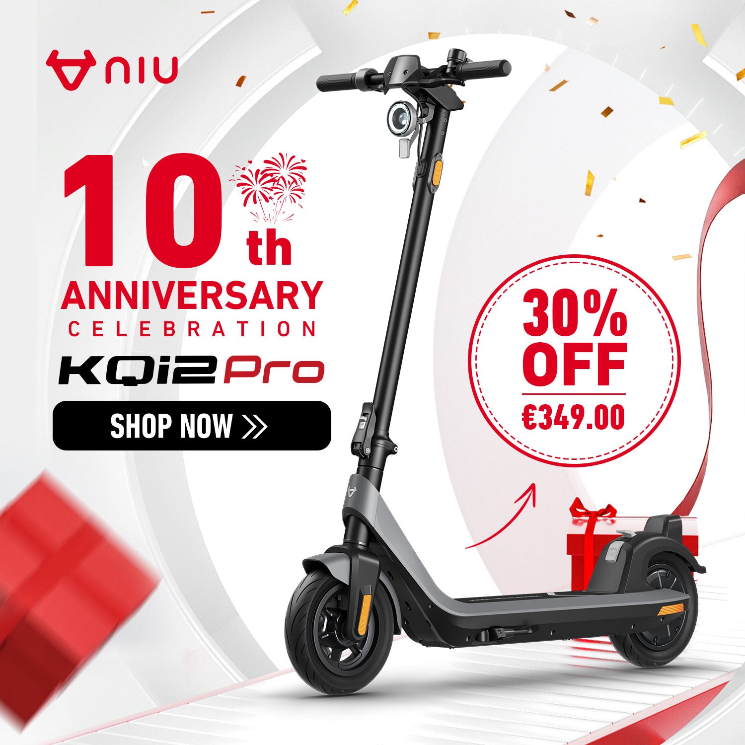 NIU KQi2 Pro Electric Scooter | Range 40km (EU version)