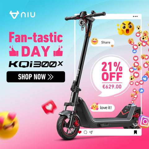 NIU KQi 300X Electric Scooter All-Terrain Suspension | Range 60km (EU version)