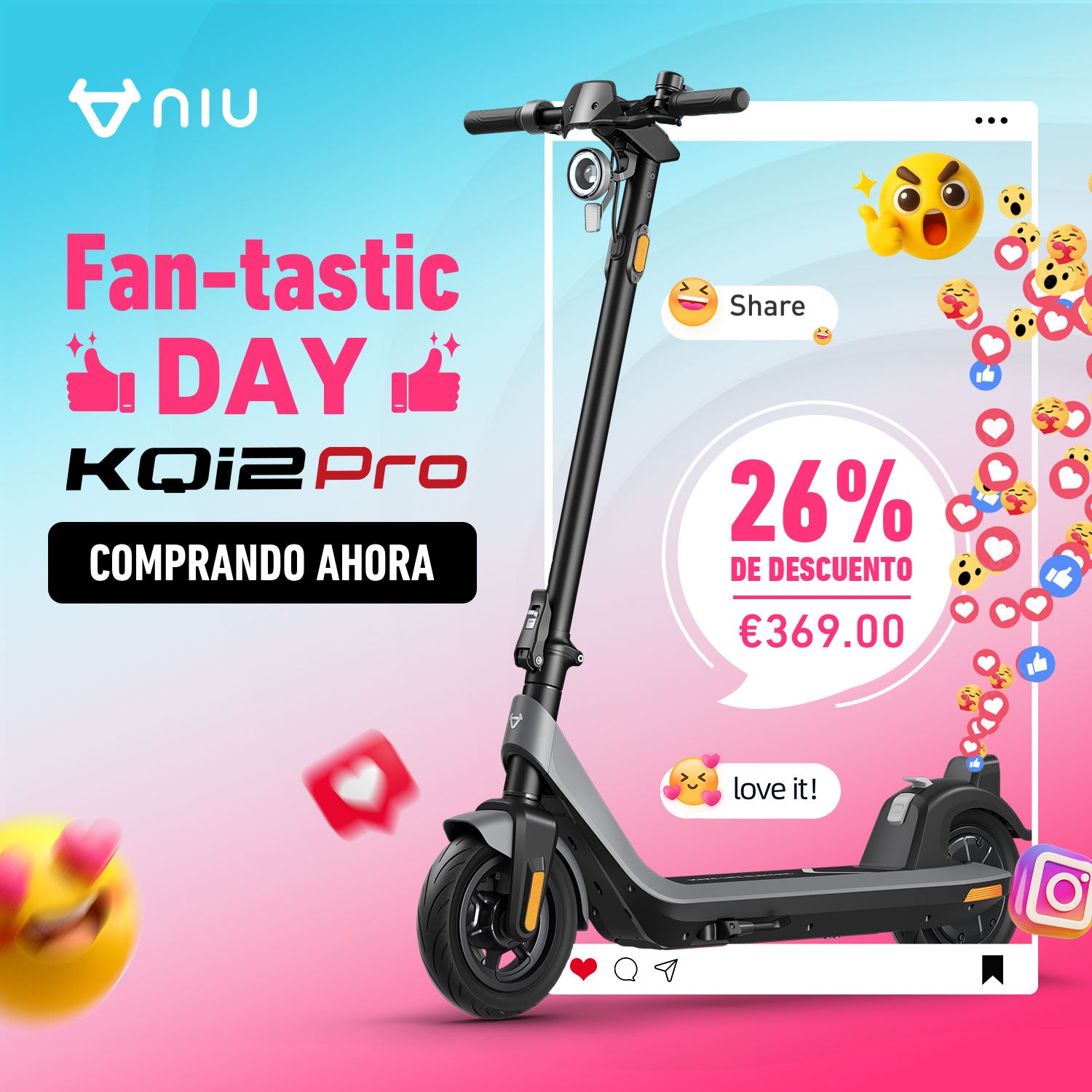 NIU KQi2 Pro Patinete Eléctrico | Autonomía 40km