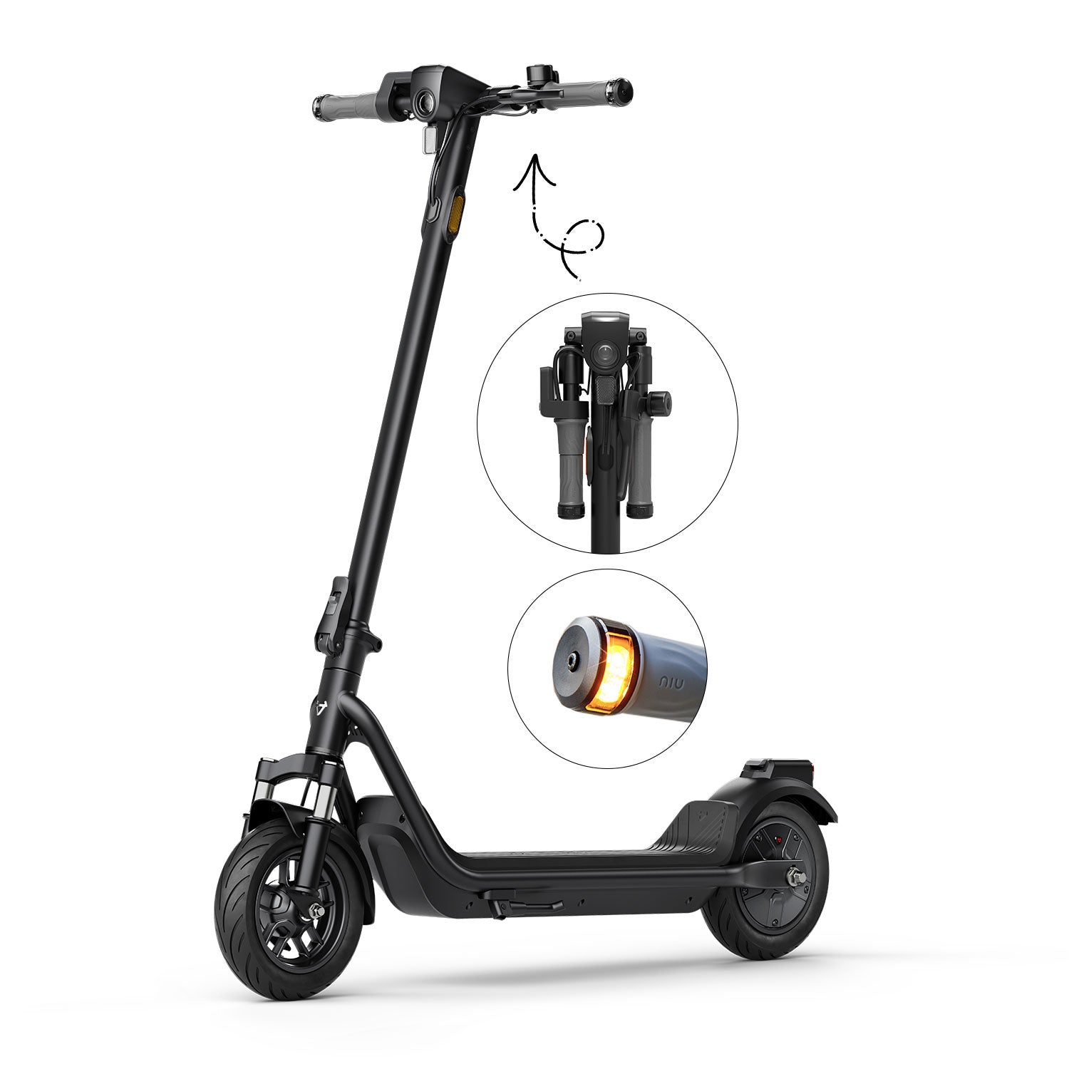 NIU KQi 100F Trottinette Électrique à Guidon Pliable avec Suspension ...